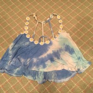 Cropped festival tank top